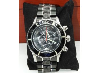 Daniel Steiger Men's 2086 Swiss Quartz Chronograph Black Watch