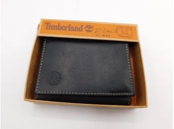 Timberland Trifold Black Leather Wallet