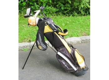 Walter Hagen Golf Bag W/ Assorted Golf Clubs - Hagner JR Series 3 Putter, Speedline Driver, L12' X H38' X D10'