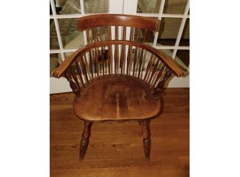 Vintage Windsor Old Pine Solid Wood Chair