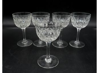 Lot Of 5 Vintage Crystal Champagne Glasses