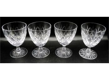 Exquisite Mappin & Webb Continental Lead Crystal Cut Glass Glassware With Presentation Box - 4 Glasses