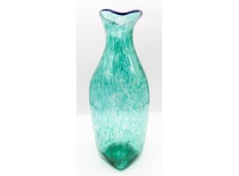 Elegant Marbled Swirl Art Glass Vase