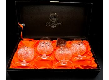 Exquisite Mappin & Webb  Continental Lead Crystal Cut Glass Glassware With Presentation Box - 4 Glasses