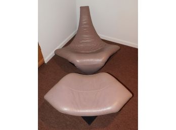 RARE MID-CENTURY Jack Crebolder Lounge Chair 'Turner' For Harvink, Dutch Design With Leg Rest