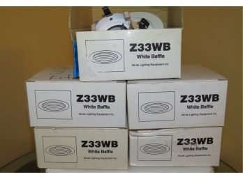 5 Boxes AtLite Lighting Equipment -  Z33WB White Baffle - 2 Boxes Of Halo Lighting 1493W