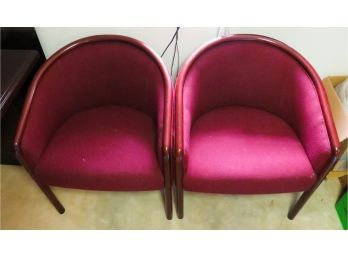 Lot Of 2 Vintage Shelby Williams Bucket Chairs - L26' X H30' X D23'