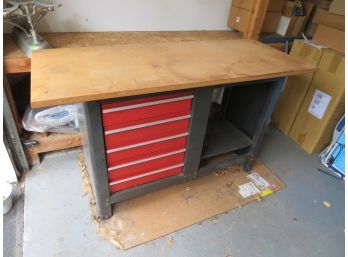 Craftsman Work Bench W/ 5 Drawers - Heavy - L65' X H38' X D26'