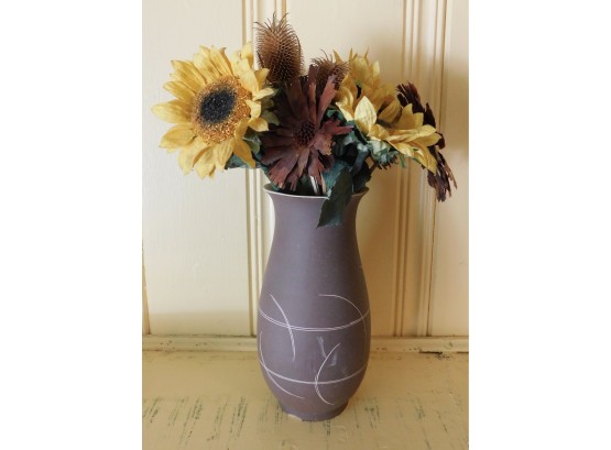 Lovely Ceramic Vase With Faux Flowers