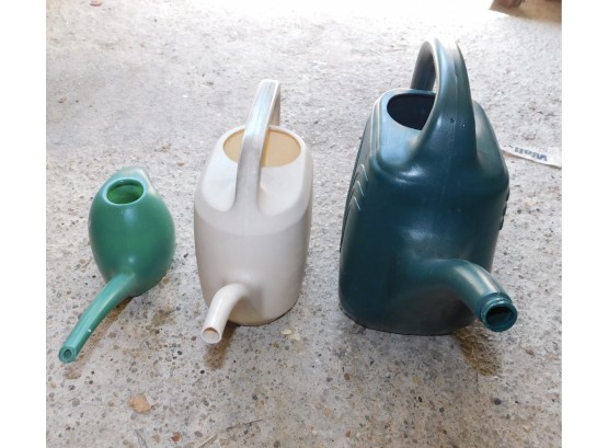 Assorted Lot Of Watering Cans
