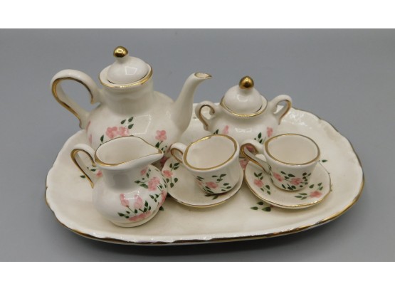 Vintage Decorative Mini Hand Painted Porcelain Teapot Set