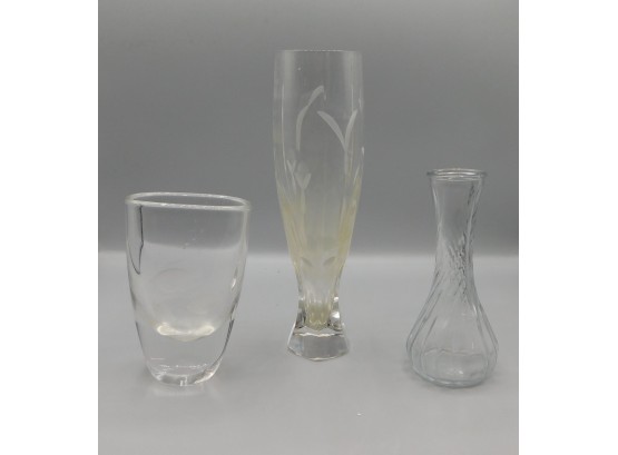 Assorted Lot Of Glass Vases