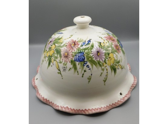 Lovely Hand Painted Floral Pattern Ceramic Hanging Bowl