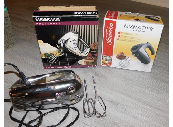 Farberware Electric Mixer Model FHM600 With Sunbeam Mixmaster Hand Mixer