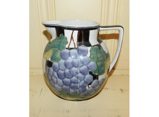 Lovely Laura Ashley Hand Painted Ceramic Grape Pattern Pitcher