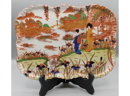 Lovely Hand Painted Oriental Style Porcelain Plate