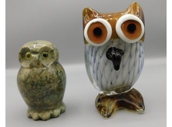 Pair Of Owl Figurines