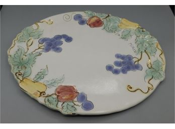 Lovely Hand Made Ceramic Fruit Pattern Serving Plate