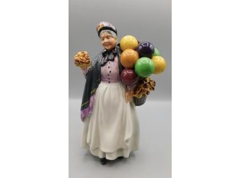 Vintage Royal Doulton Biddy Pennyfarthing HN 1843 Balloon Lady Porcelain Figurine