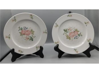 Set Of Gotham Porcelain Floral Design Plates