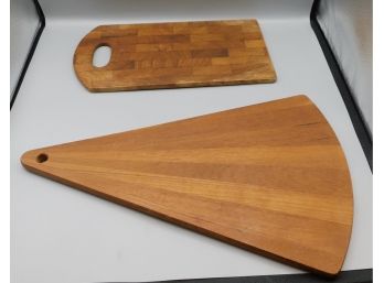 Pair Of Dansk Designs Wood Cutting Boards