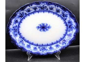 RARE Flow Blue Royal Vitreous Waverly Platter By John Maddock