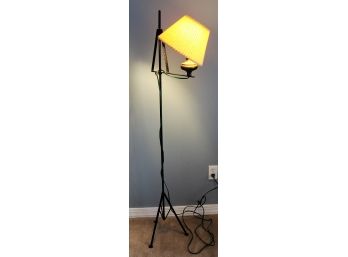 Wrought Iron Adjustable Floor Lamp W/ Shade