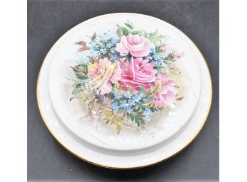 Vintage Royal Vale Bone China Floral Trinket Dish W/ Lid