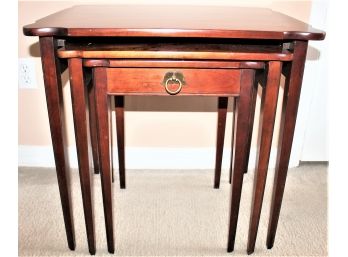Vintage Mahogany Nesting Tables - Three Total Tables