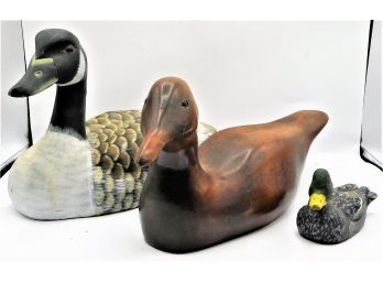 Assorted Decoy Ducks - Set Of Three