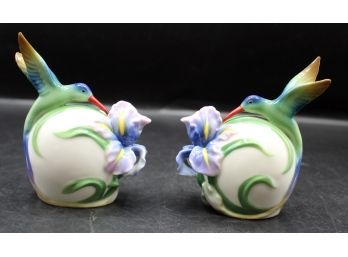 Franz Porcelain Long Tail Hummingbird Salt & Pepper Shakers Long Tail Hummingbird Set Of 2 Designed By Kuei Me