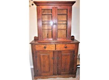 Antique Pine Pantry Cupboard