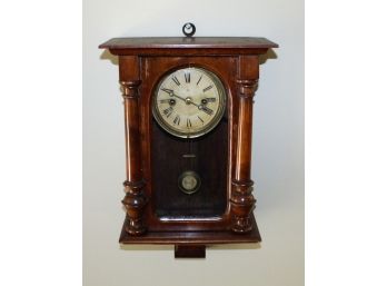 Vintage R  A  Pendulum Oak Wall Clock