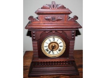 Mantle Shelf Clock By ' The Ansonia Clock Co'