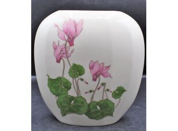 Rare Ikebana Vase OTAGIRI CYCLAMEN 1970s MODERN Porcelain Japan
