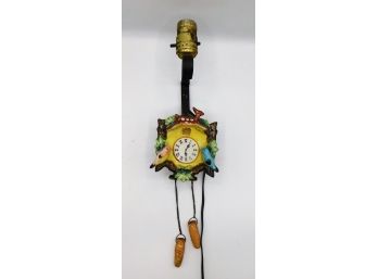 Vintage Cuckoo Clock Wall Lamp - Pocket Ceramic Cuckoo Lamp By Sonsco