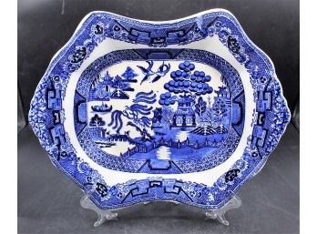 Vintage Blue Willow Staffordshire Transferware Platter