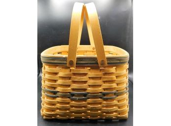 Vintage 1998 Longaberger Collector's Club Edition All-american Pie Basket W/ Two Swing Handles