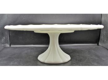 Vintage Pitman Dreitzer Colony Lace White Milk Glass 14' Pedestal Cake Plate