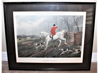 Dodson's Hunting Incidents - 'Drawn Blank' Engraved By E.G Hester - Framed Print