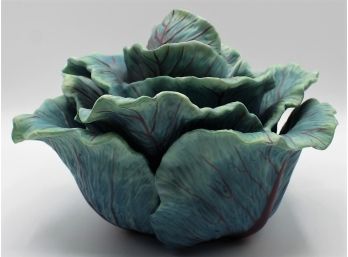 Fitz & Floyd Classics Cabbage Leaf Bowl / Centerpiece