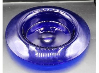 Vintage Cobalt Blue Glass Dip / Soup / Serving Bowl