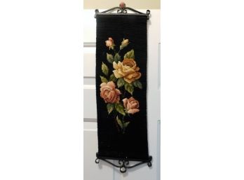 Hanging Flowered Rose Embroidered Tapestry