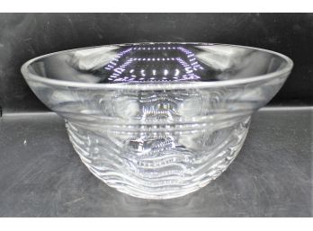 Rare Rosenthal Studio Linie Line 'Green Tree' Clear Crystal Bowl Candy Serving Dish Swirled Ocean Waves