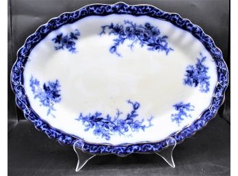 Antique Stanley Pottery Co Touraine Flow Blue 15' Serving Platter