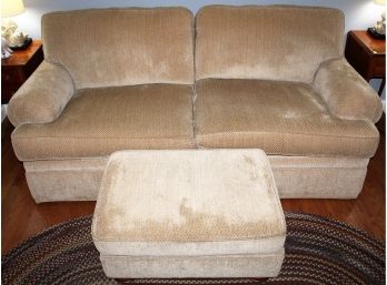 Thomasville Upholstered Sofa And Ottoman