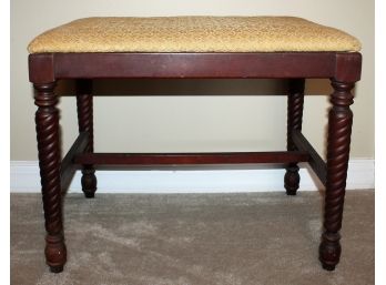 Mid-20th Century Solid Cherry Footstool By Consider H. Willett Furniture Co Of Kentucky.
