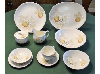 Rare Johnson Brothers Golden Apples Dinnerware - 48 Total Pieces