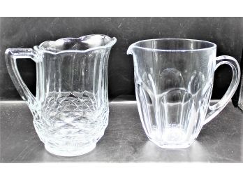 Pair Of Glass Pitchers