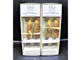 Ideal Home Range Indian Corn Cream Spreaders - Set Of Four - New In Box